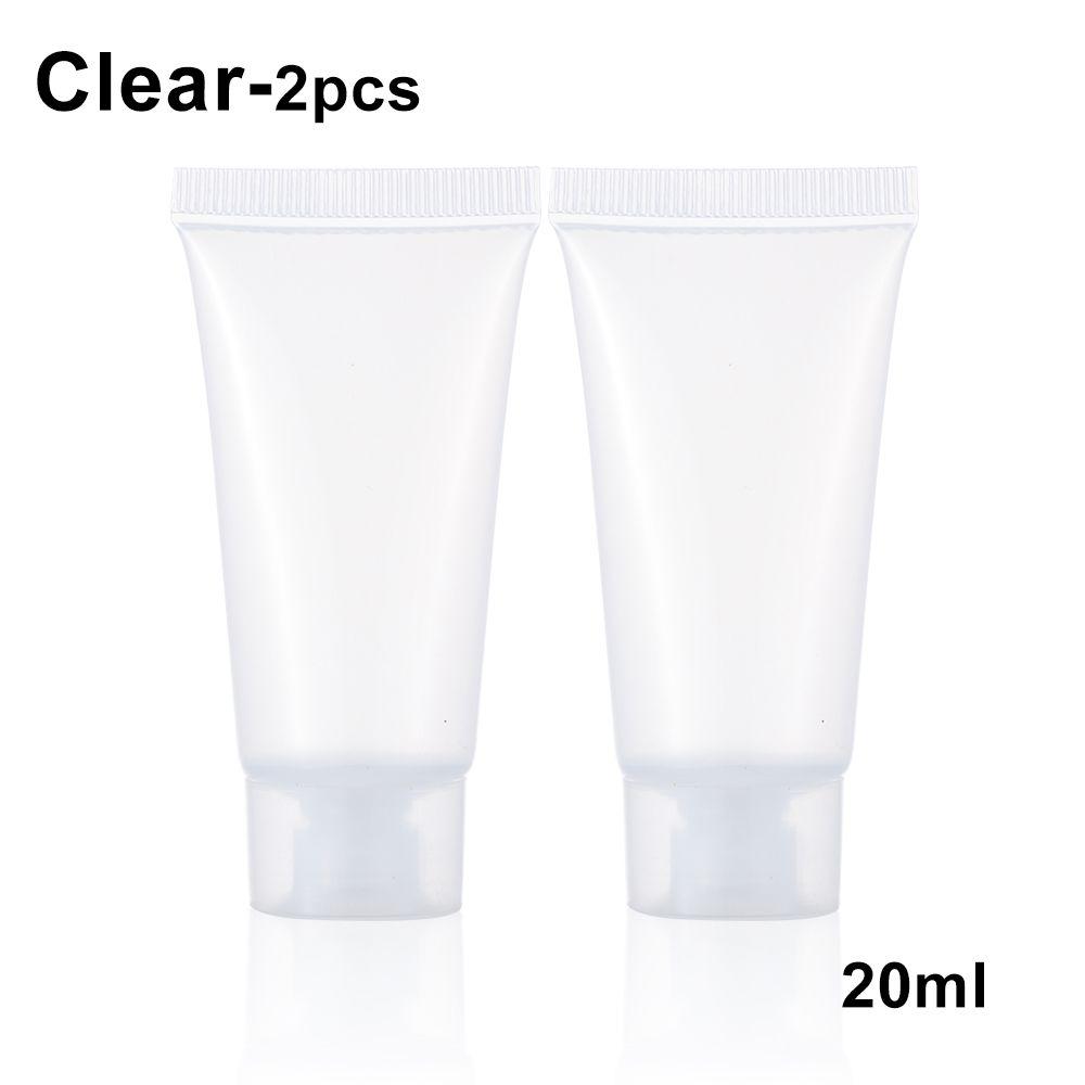 2PCS Makeup Tool Squeeze Containers Travel Size Lotion Packing Shampoo Holder Cream Tube Refillable Bottle