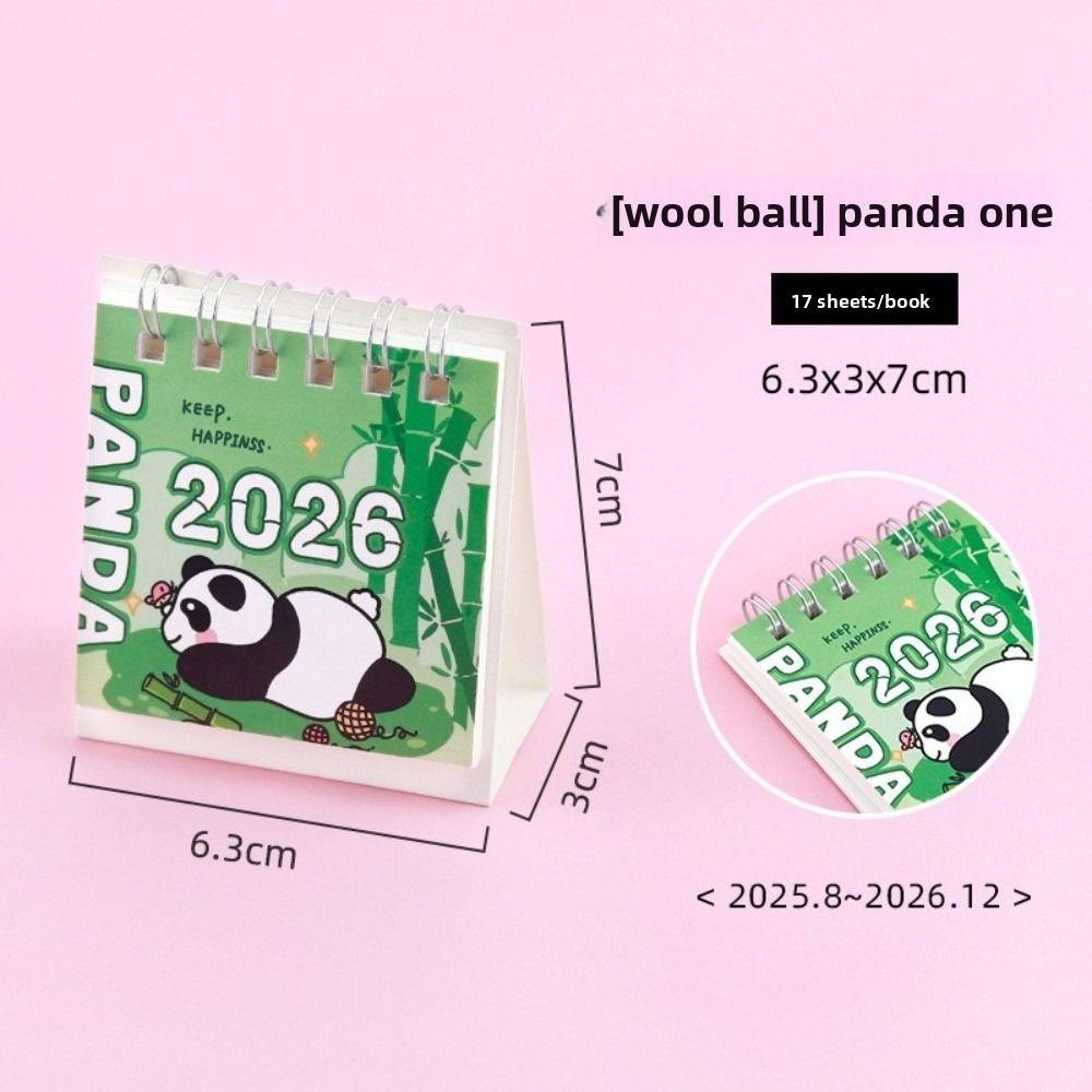 Мультяшный настольный календарь на 2026 год, маленький планировщик расписания, новый календарь на спирали для офисных и школьных принадлежностей