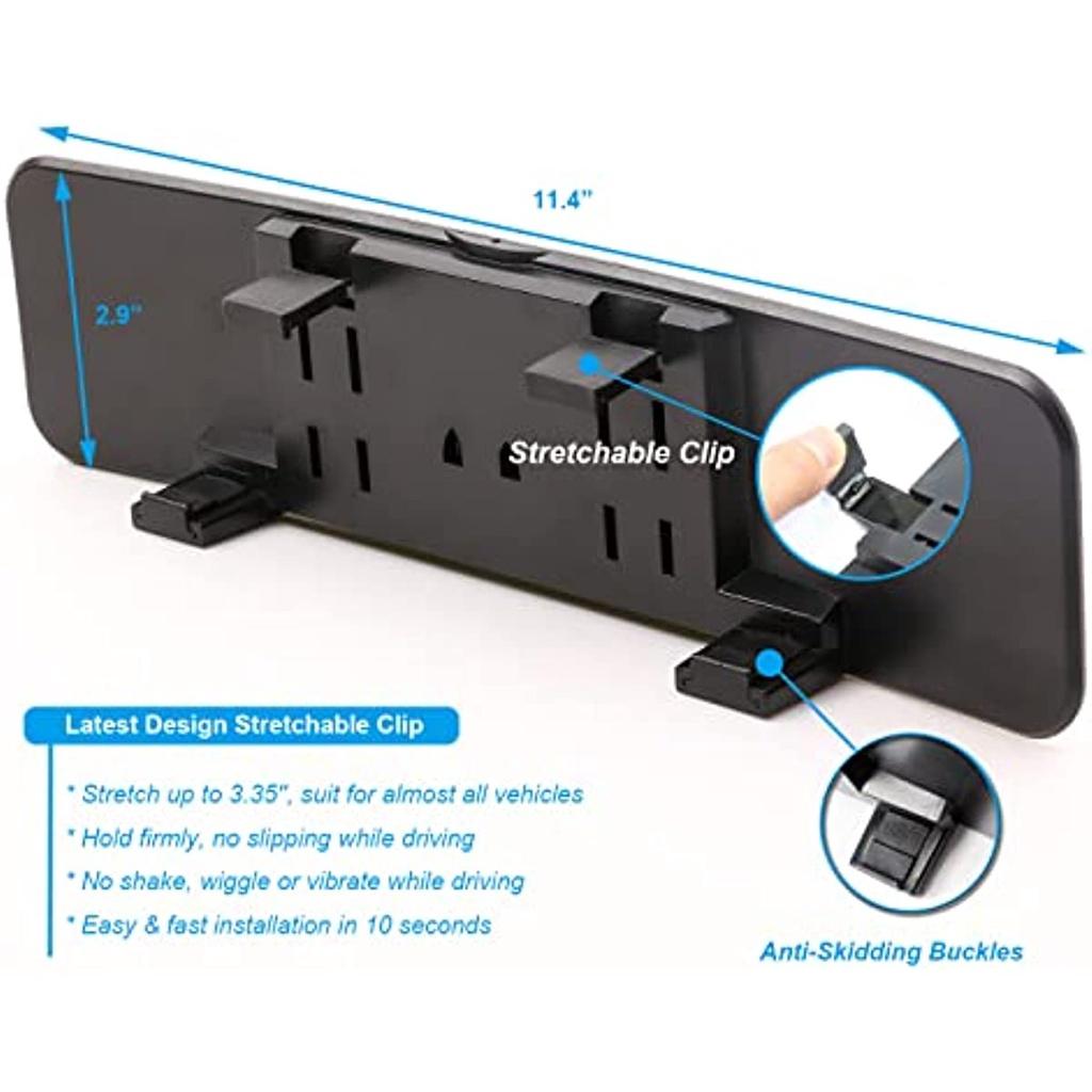 Универсальное автомобильное внутреннее зеркало заднего вида, широкоугольное выпуклое зеркало заднего вида для внедорожников, грузовиков (11,4 дюйма в длину и 2,9 дюйма в высоту)