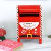 Yousheng Рождественский почтовый ящик Письма Санте Металлический почтовый ящик Рождественский декоративный красный почтовый ящик для дома В помещении На улице Украшение входной двери Праздник
