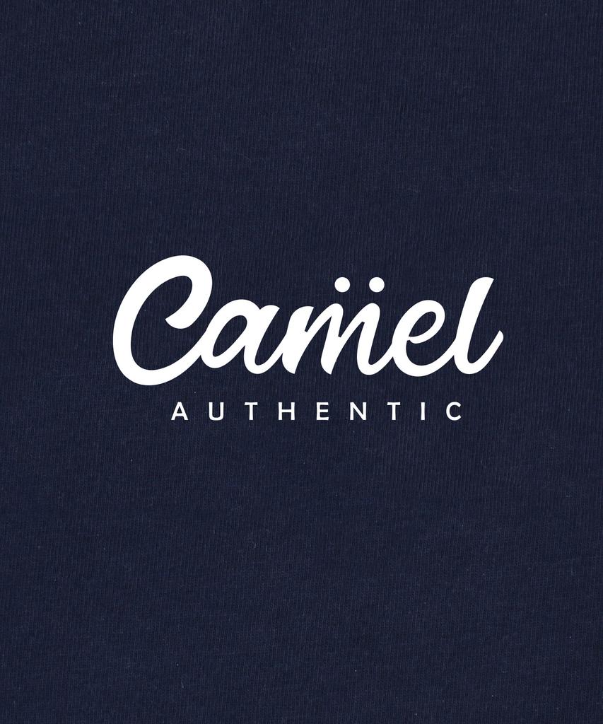 CAMEL WORK Аутентичная футболка с коротким рукавом и логотипом (военно-морской флот)