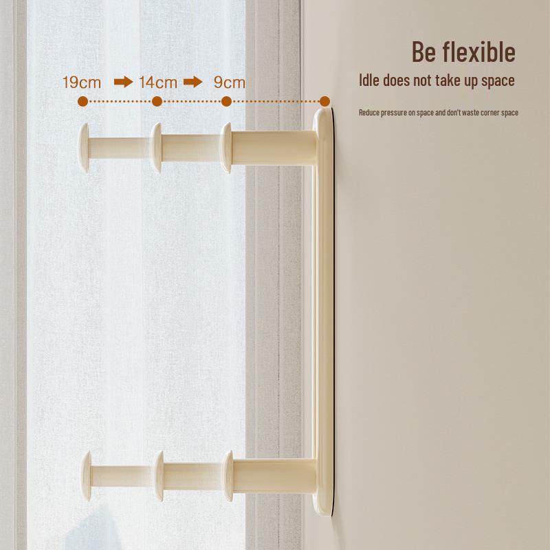 Выдвижная складная вешалка для одежды без пробивки и стеллаж для хранения для балкона