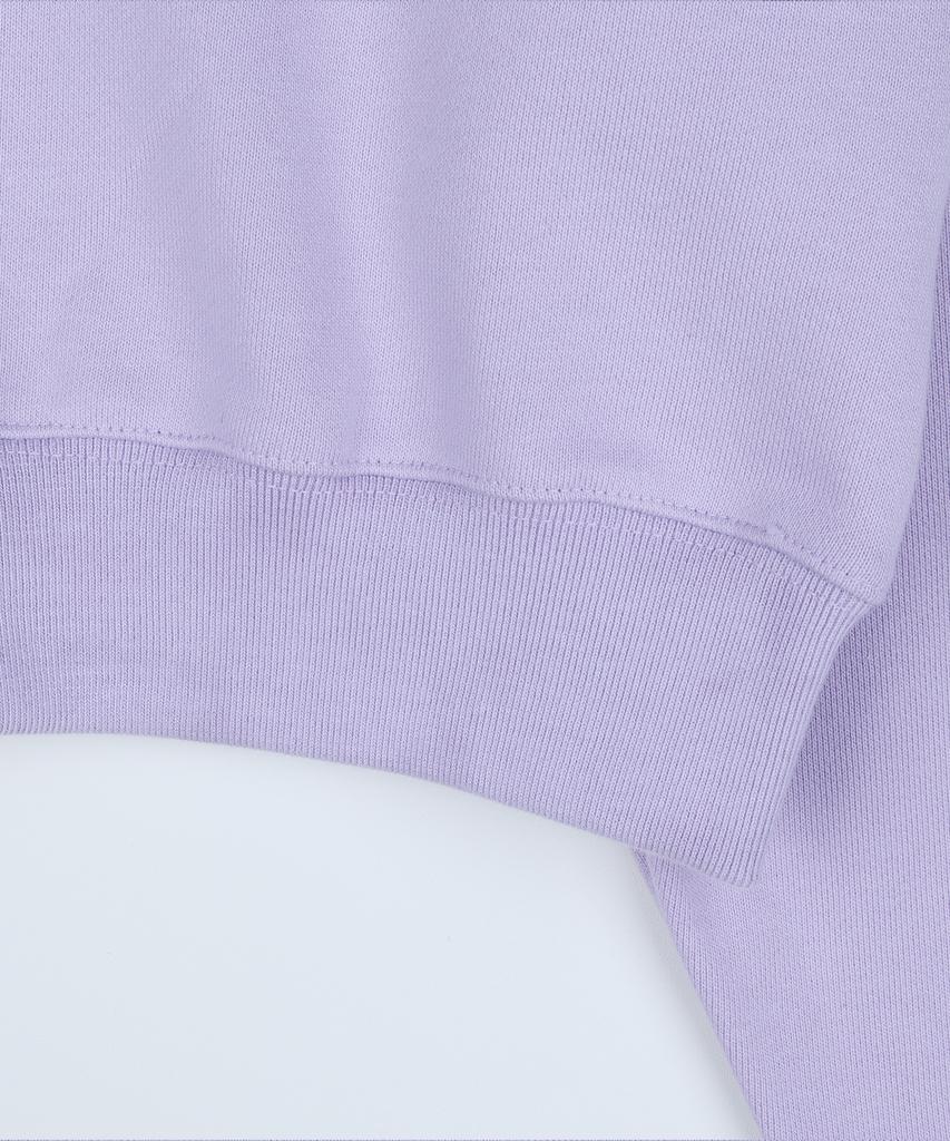 HARDCORE HAPPINESS Logo Crop Sweatshirt Light Purple