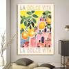 1pc La Dolce Vita Lemon Prints Poster Poster Art Print Bar Living Room Furniture Decor