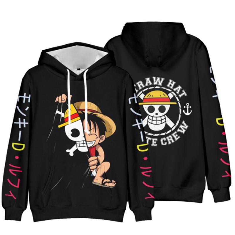 Аниме ONE PIECE мужские и женские толстовки с капюшоном, осенний повседневный пуловер, модная толстовка с капюшоном Monkey D. Толстовки с Луффи Толстовка в стиле хип-хоп Одежда