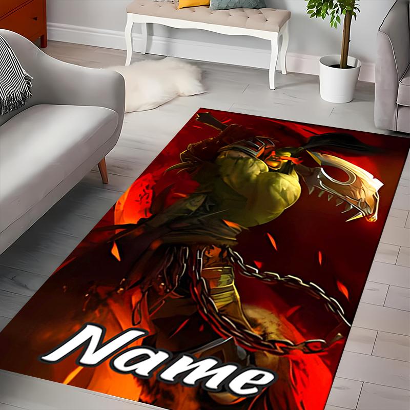 Custom personalization World of Warcraft Area Rug - Perfect For Kitchen, Bathroom,Laundry Room Decor Large Size Available,Gift All Seasons
