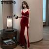 WTEMPO Женские вечерние платья Сексуальные платья для свадебного приема с v-образным вырезом Хип-платья На бретелях Полые вечерние платья