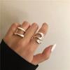 925 Sterling Silver Geometric Irregular Curved Open Ring For Women Exquisite Party Jewelry Birthday Gifts S -R974