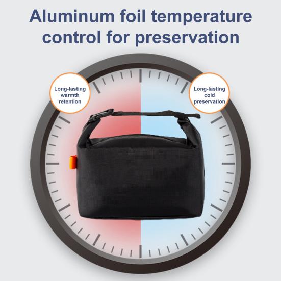 Сумка для ланч-бокса с застежкой-молнией, большая вместимость, водонепроницаемая, легко моется, легкая, портативная, изоляционная сумка для бенто
