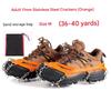 Crawlers, Anti-slip Shoe Covers, Outdoor 11-tooth Stainless Steel Snow Cleats, Professional Equipment for Men and Women, Hiking