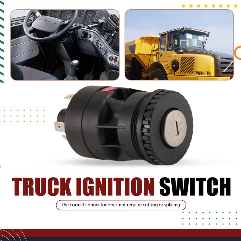 WF-15082295 Ignition Switch With 2 Keys For Volvo Truck Loader-Laser A20C A30C A25D A35D Ignition Switch Lock Cylinder