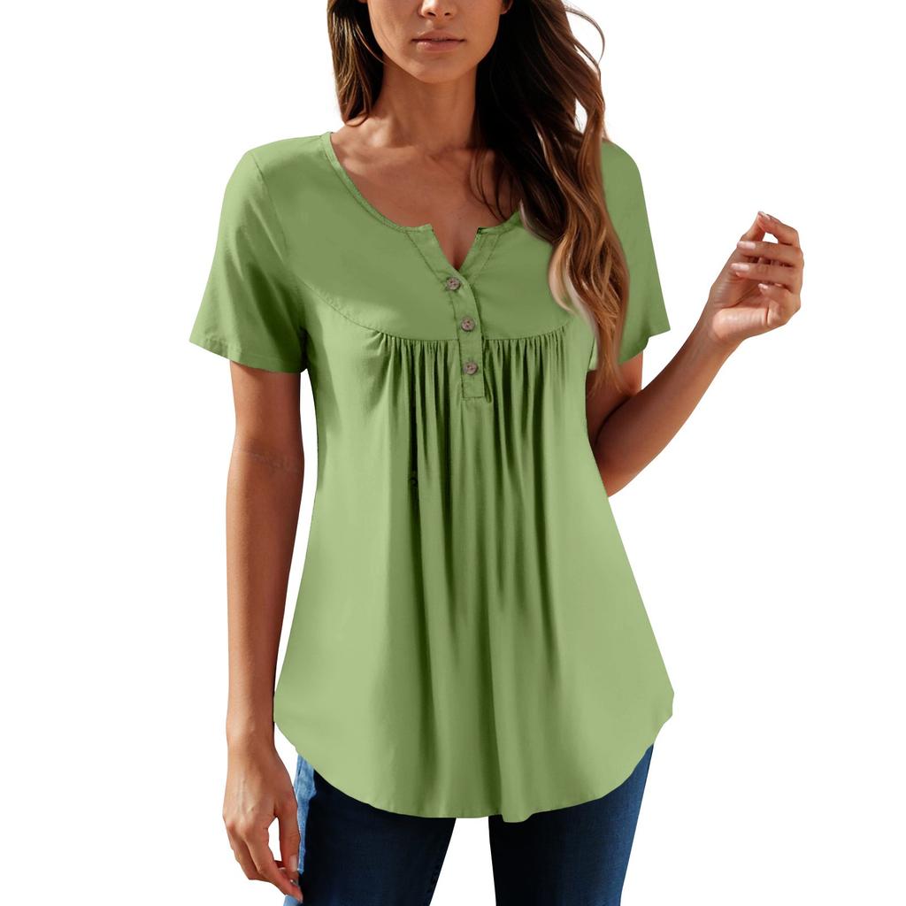 Женские туники, топы, нарядные, повседневные, летние, рубашки с коротким рукавом, свободный крой, плиссированный топ в стиле бохо