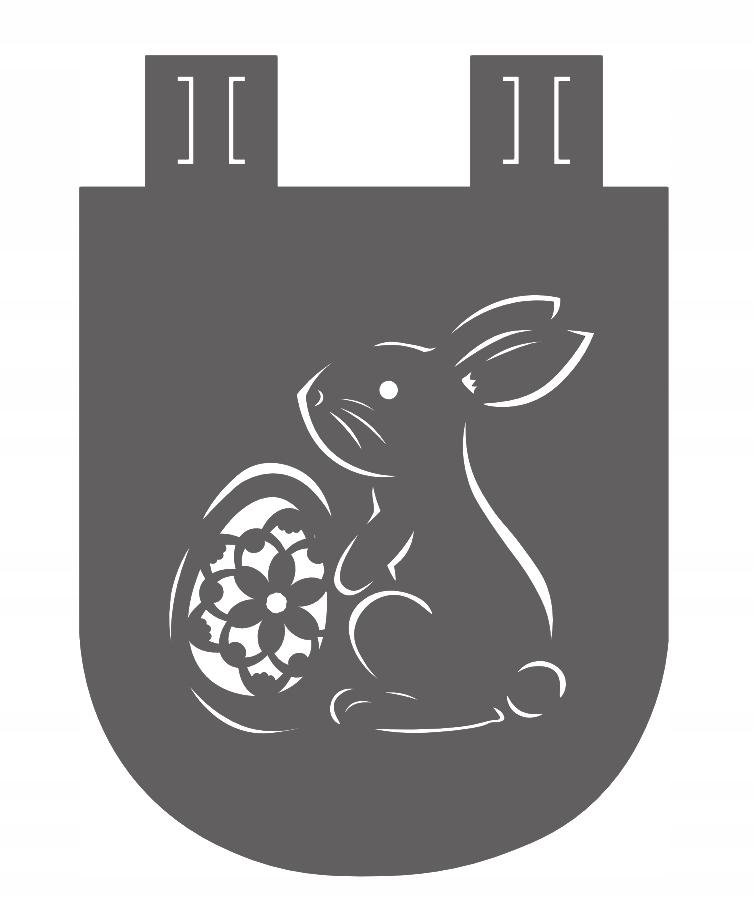 Kitchen curtain curtain Easter bunny 30x21 openwork decoration