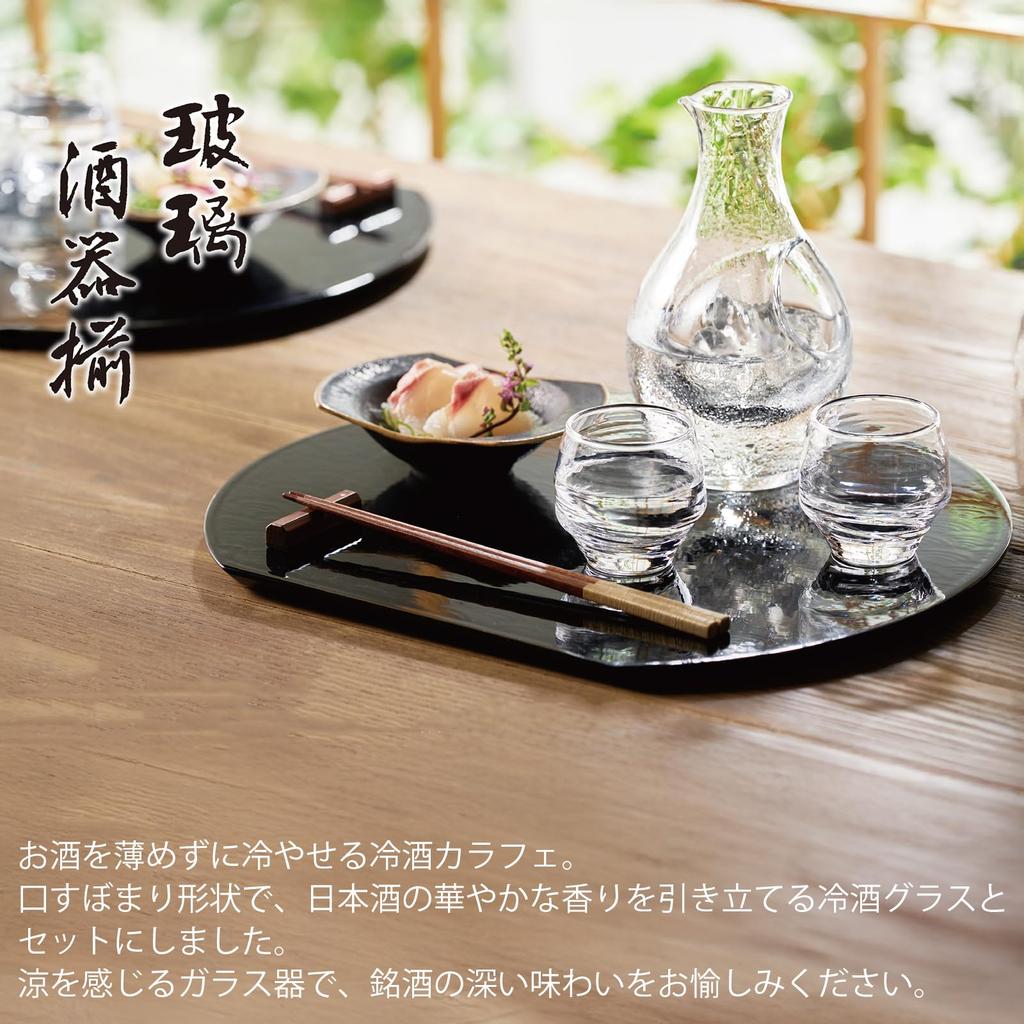 Toyo Sasaki Glass Cold Sake Sake Glass Sake Made In Dishwasher 3 Piece Day 300ml X 100ml X 2 Set, Collection, Glasses, Boxed, Japan, Safe, Clear, Set,