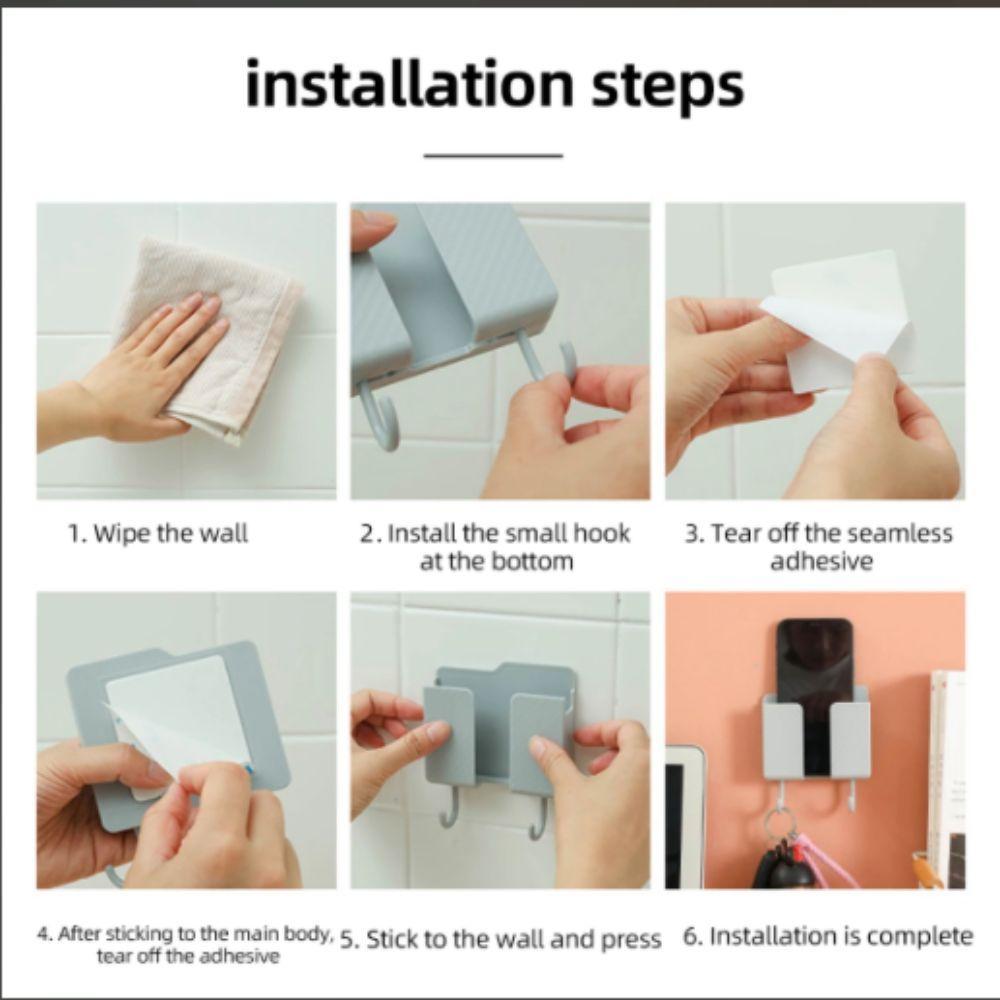 Настенный держатель для пульта дистанционного управления, перфорированный ящик для хранения телефона, дом