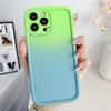 Luxury Dopamine Color Gradient Phone Case for iPhone 16 15 14 13 12 11 Pro Max XR XS MAX 7 8 Plus SE Full Lens Protective Shockproof Soft Cover
