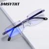 Anti-Blue Light Optical  Finished Myopia Glasses Prescription Eyeglasses Rimless Women Men Myopia Eyewear
