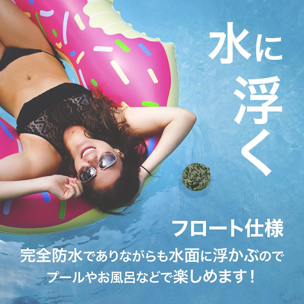 KYOHAYA Bluetooth-динамик для улицы, водонепроницаемый, IPX8, присоска для ванны, мощный бас, громкий, автомобильный, небольшой, компактный, портативный, с микрофоном, выходная мощность 5 Вт