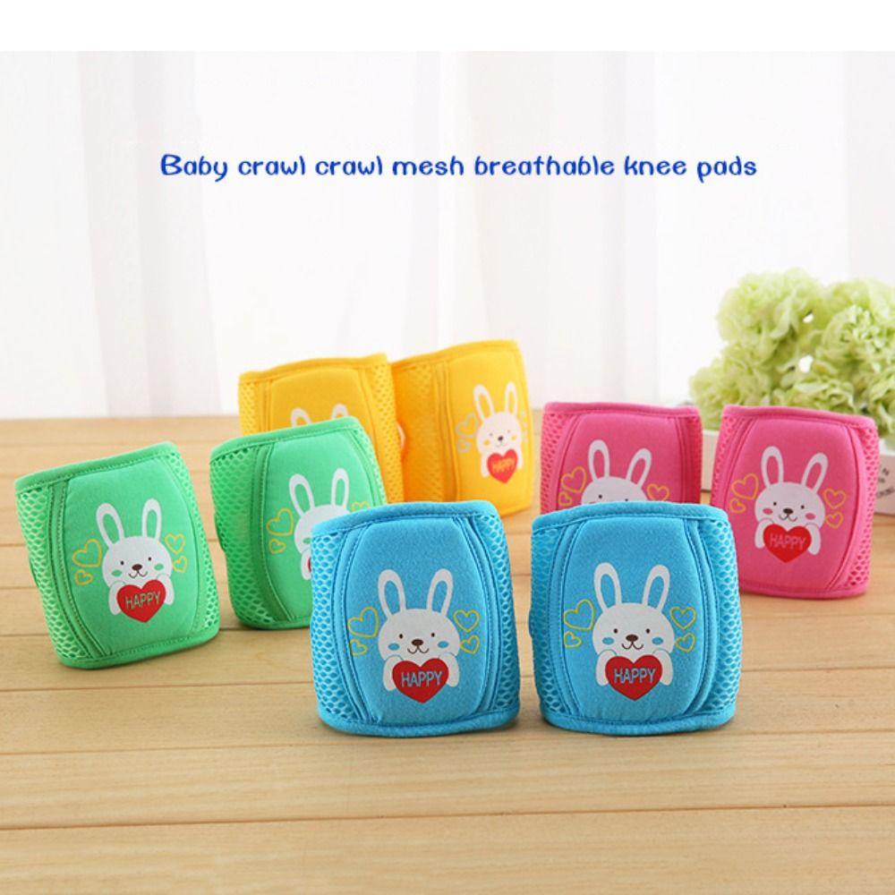 Cotton Polyester Baby Cartoon Knee Pads Reticular Infant Kneepad Crawling Toddler Protector