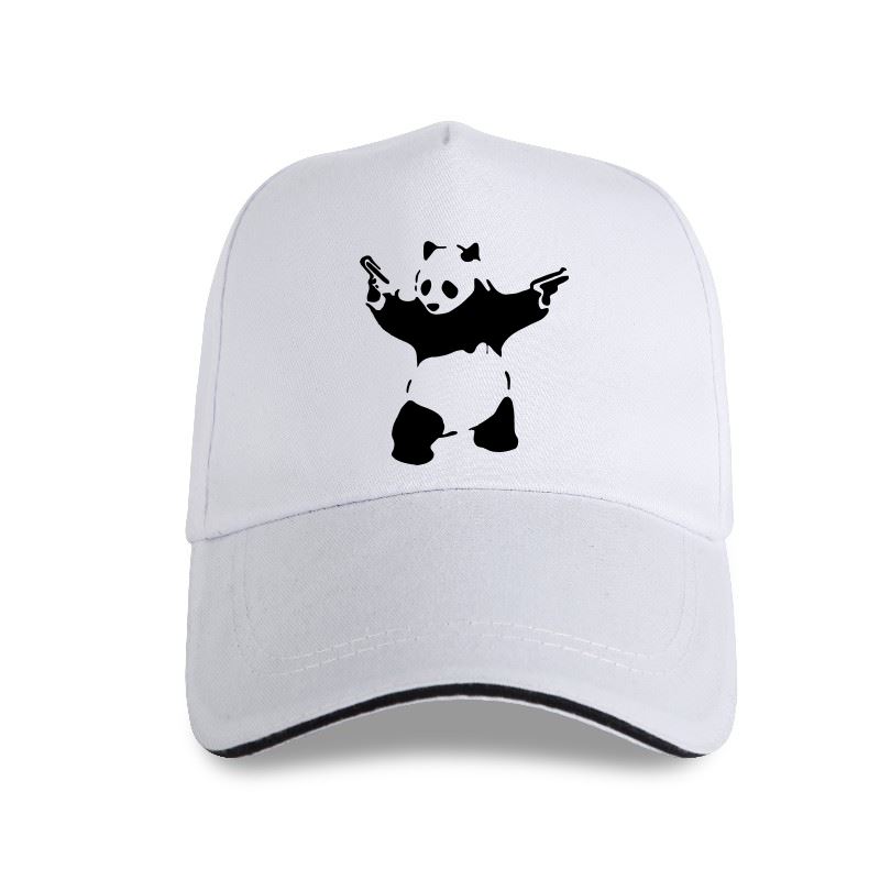 2022 Cap Hat Banksy Graffiti Wall Art Pandamonium Armed Panda Black For Men Anime Clothes Oversized Baseball Cap Graphic