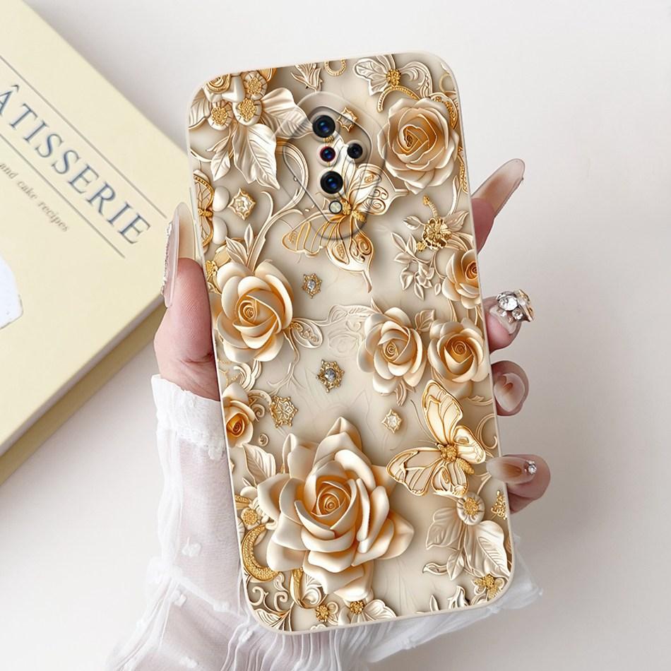 For Vivo S1 Pro (1920) / S1 (1907) Beautiful Bow Rose Painting Phone Case For Vivo S1 S1Pro Soft Silicone Shockproof Cases