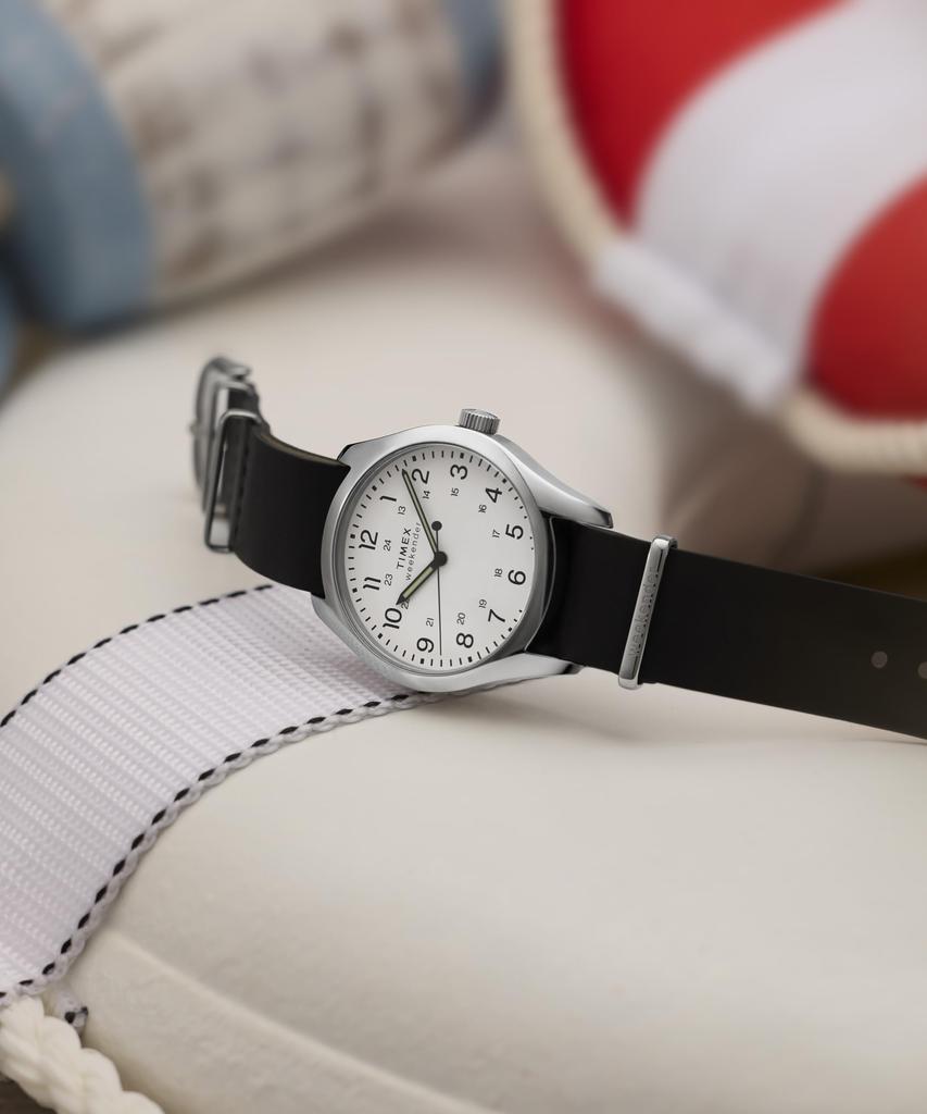 TIMEX Weekender Watch Quartz 5 ATM Water Resistant Mineral Glass White Dial TW2Y35900 Men's