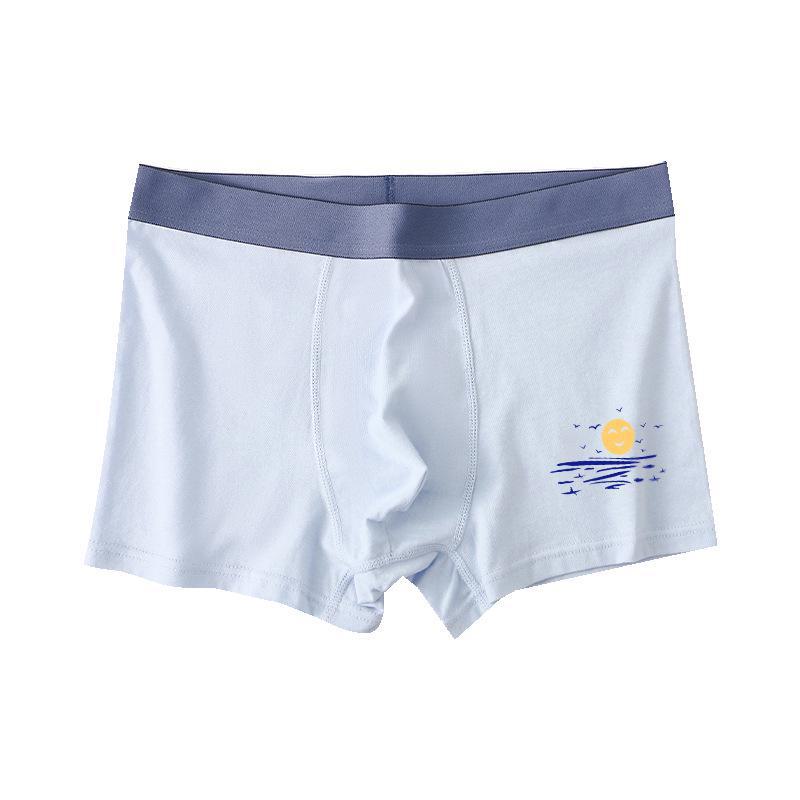 Jauniešu zēnu tīras kokvilnas bokseršorti — P037