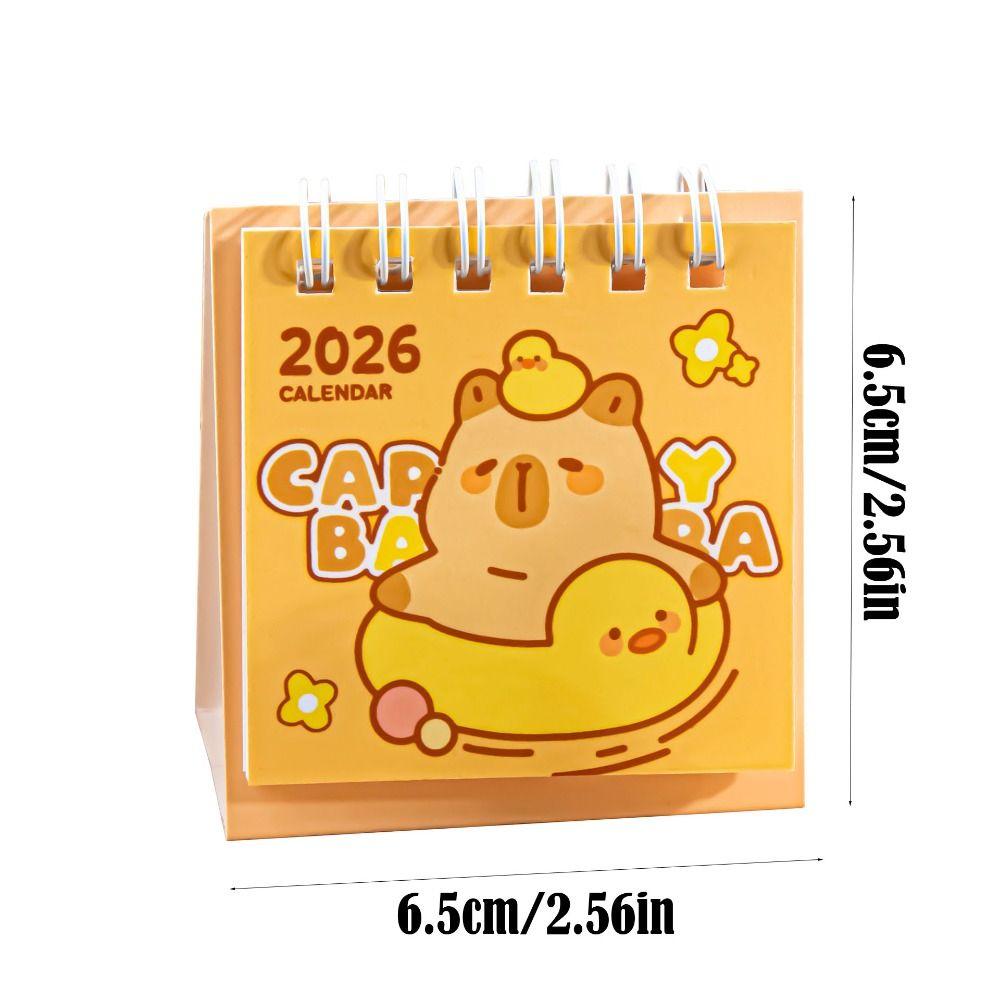 Capybara/Panda Mini Calendar Portable Schedule Planner 2026 Desk Calendar  Office School Supplies
