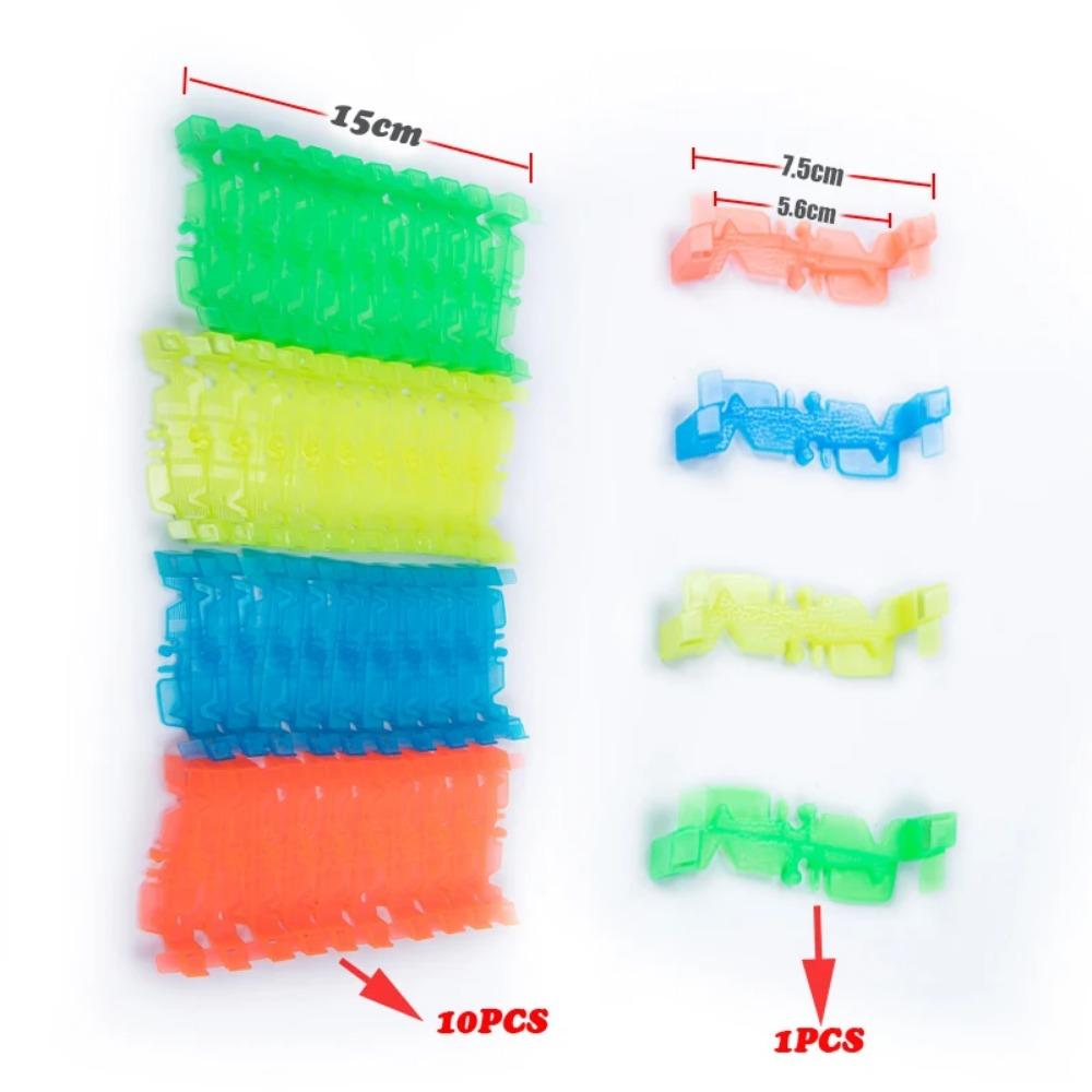 Волшебный светящийся гоночный автомобиль, игрушечный автомобиль, светодиодный свет, электроника, автомобильные треки, игрушечные детали автомобиля для детей, мальчиков и девочек, подарок на день рождения