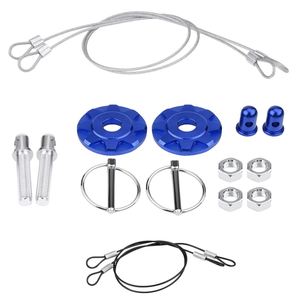 Car Bonnet Aluminum Lock Latch Kit Universal Mount Bonnet Hood Pin Lock Latch Kit Car Hood Latch Pin Kit Car Accessories