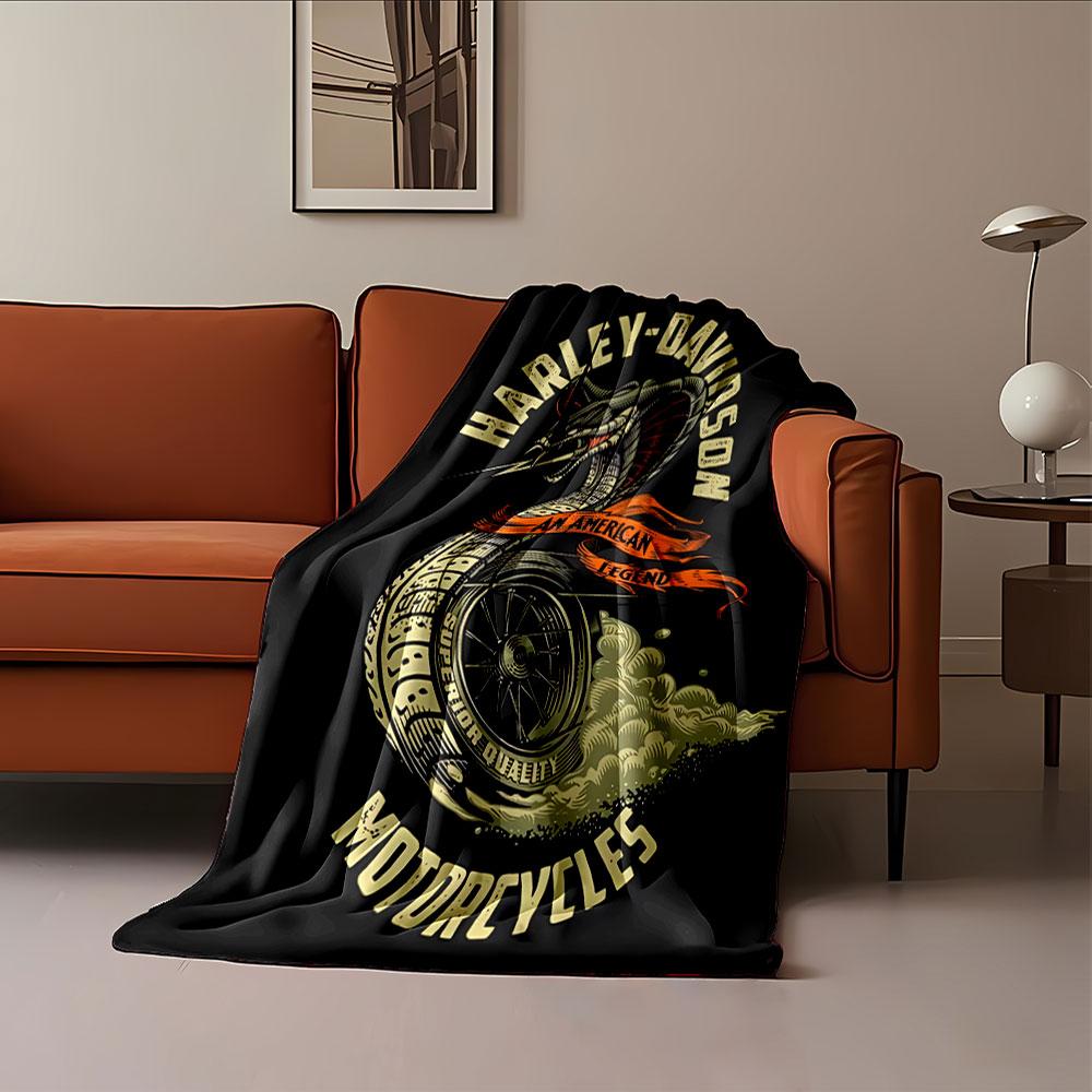 Harley-Davidson Snake Logo Blanket for all seasons blanket lunch break throw gift