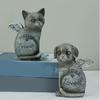 Stone Finish Pet Memorial Statue Resin Small Animal Monument  Outdoor Yard