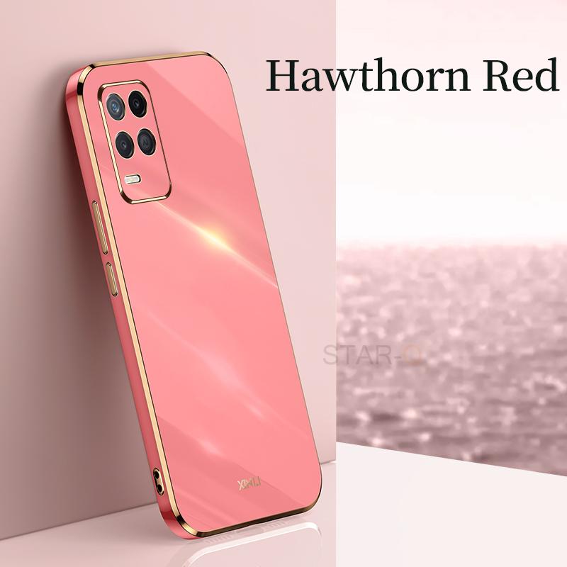 Роскошный чехол для телефона с золотой рамкой и покрытием для Oppo Realme 8 Pro 4g Realme8 8pro, мягкий силиконовый чехол-накладка из ТПУ
