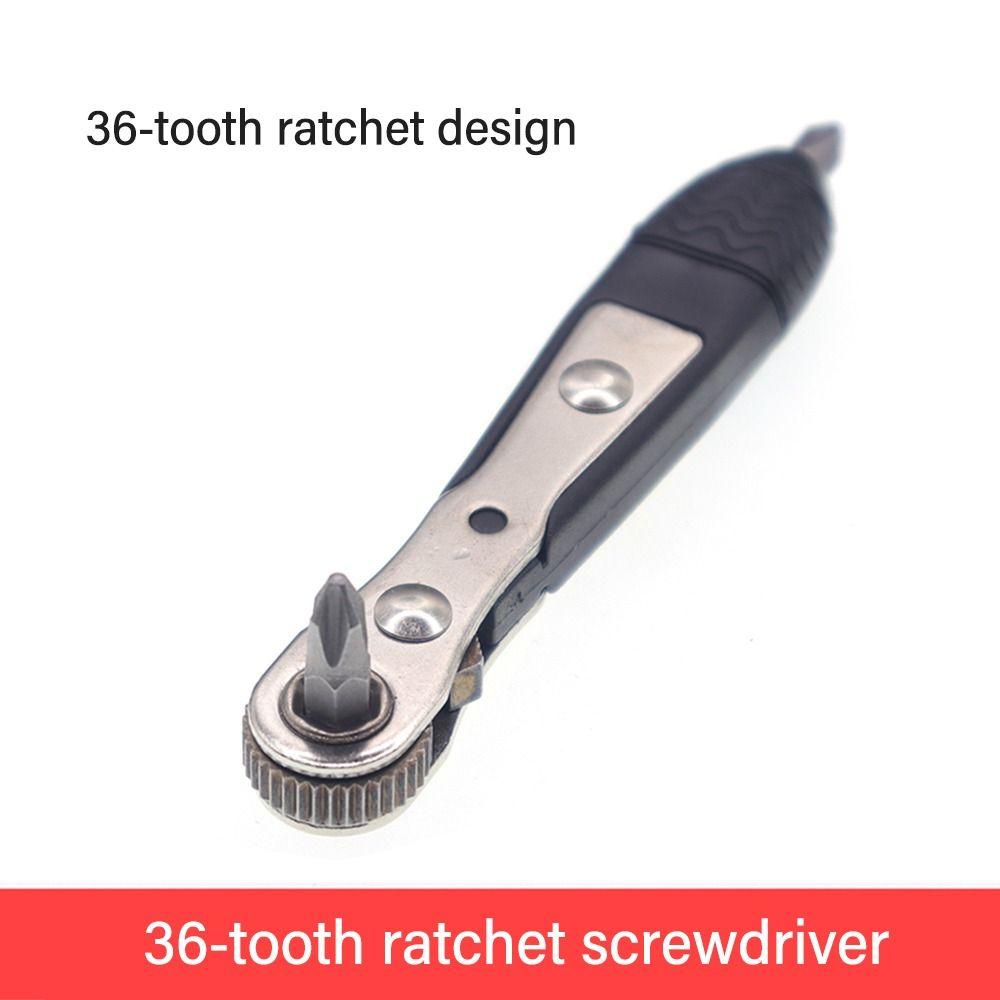36-tooth Two-way Screwdriver with Batch Socket L-shaped Turning Wrench  Narrow Small Space Gap