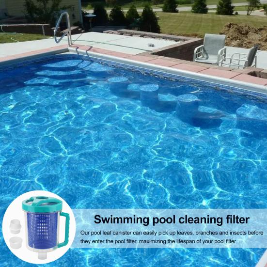 Yousheng Контейнер для листьев для бассейна для пылесоса для бассейна Прозрачный сборник листьев для бассейна Ловушка для листьев Высокоемкий уловитель листьев Улавливает ветки мусор для бассейна спа