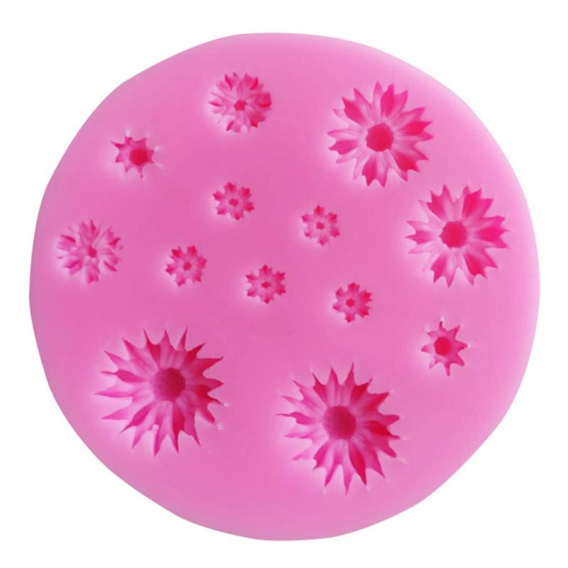 CUCU Small Daisy Flower Chrysanthemum Silicone Mold Cake Decoration Fondant Chocolate Baking Mold
