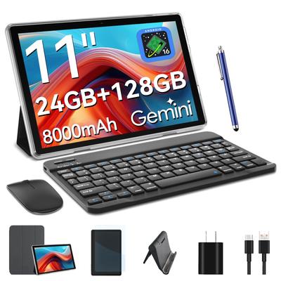 Новинка 2025 года Планшет Android 16 Большой FHD Экран T615 8000 мАч WiFi Клавиатура Мышь Стилус Чехол Пленка Беспроводное Разделение GMS WideVine L1 Тонкий и Легкий