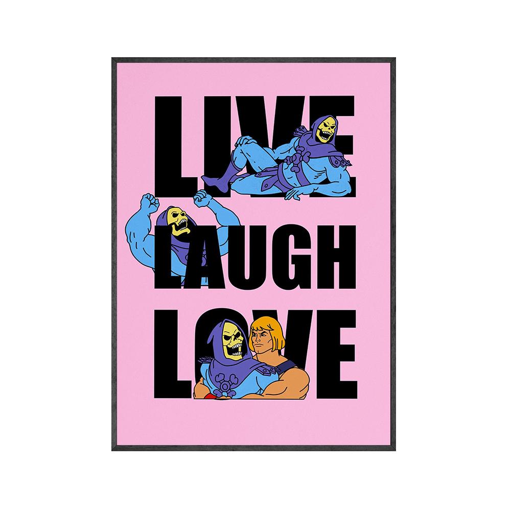 Картина на холсте, принты, забавный скелетон, настенное искусство, Live Laugh Love, He-man, постеры, украшение для дома, скандинавская модульная картина для гостиной