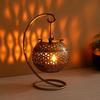 Dhoop & Tea Light Candle Holder/Lantern Hanging Antique Gold Finish for Diwali Gifts | Home Decoration | Gifts | Home Decor
