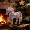 2D Акриловая Подвеска Лошадь Плоская Мультяшная Подвеска Лошадь Брелок Шарм Красочное Украшение Лошадь для Рюкзака Украшение Рождественской Елки