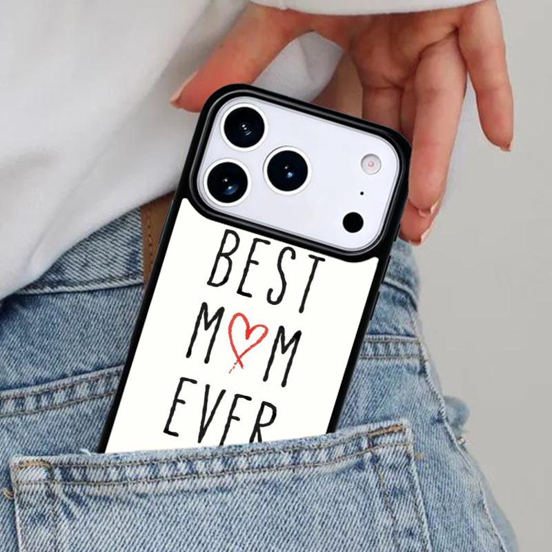 Лучшая мама никогда Чехол для телефона для iPhone 16e 15 14 13 12 17 Pro Max Plus Air 17pro Cover Coque