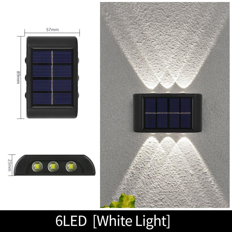 Solar LED Wall Lamp Outdoor Waterproof Up and Down Luminous Lighting Garden Decoration Solar Lights Stairs Fence Sunlight Lamp
