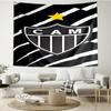 1PC Black And White Stripes With Shield Printed Tapestry Room Decoration Wall Hanging for Living Room Bedroom, dormitory, Birthday and Christmas gift