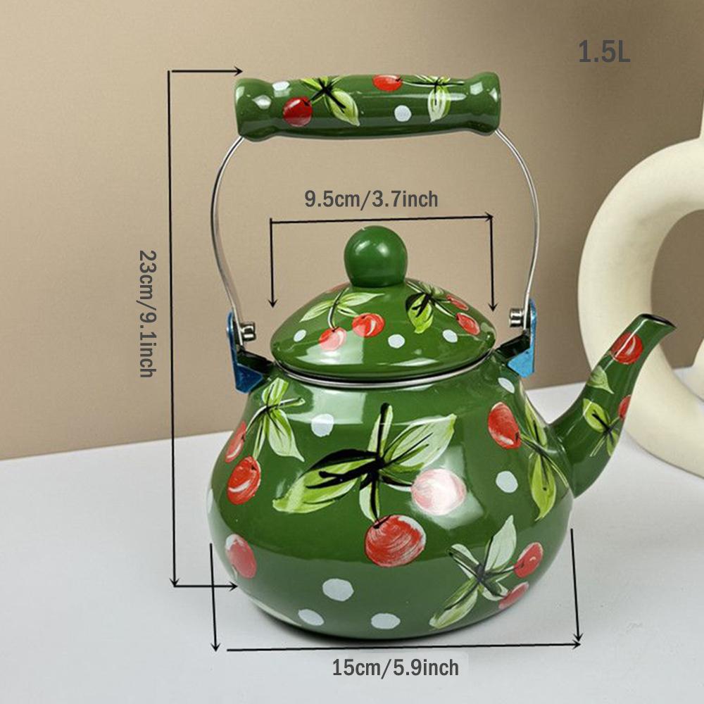 Этнический стиль расписной эмалированный горшок с ситечком, Бытовой кофейник, Чайник для кипячения воды для газовой индукционной плиты, Чайник для молока и чая