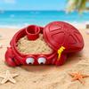 Mini Crab Sandbox with Lid Summer Indoor Outdoor Cartoon Crab Sand Storage Box Ornament Stress Relief Sand Container Beach Toy