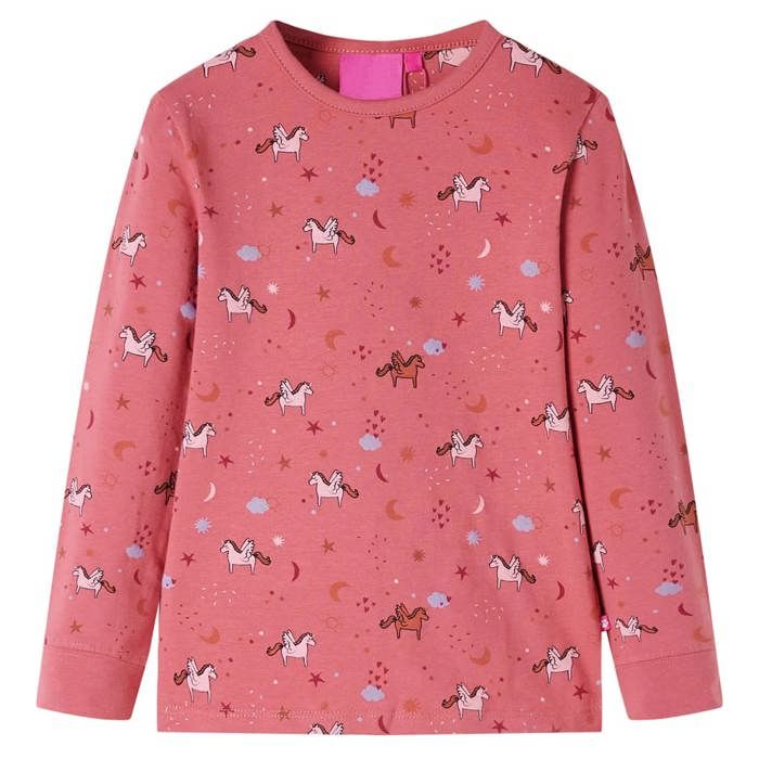 Pyjamas enfants manches longues rose ancien 5 dimensions disponibles