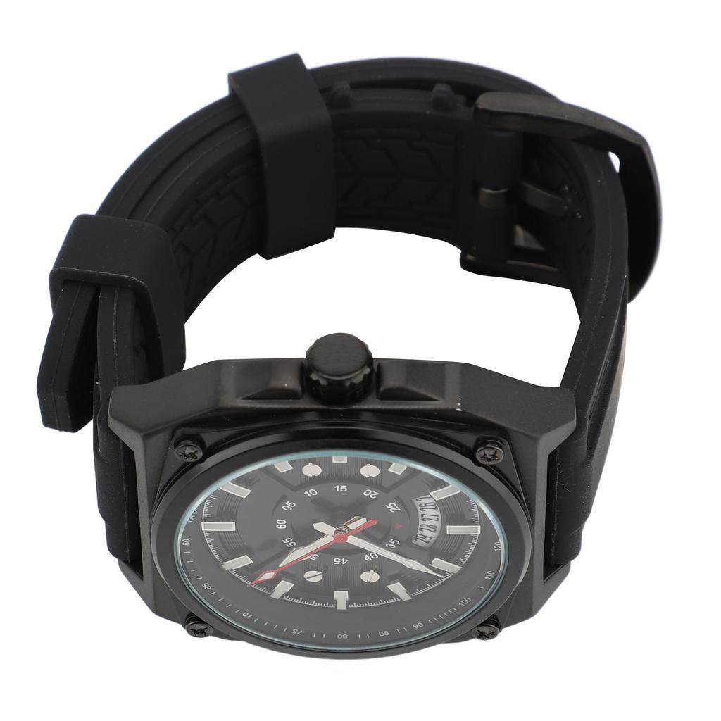 Мужские многофункциональные кварцевые часы водонепроницаемые силиконовый ремешок стильные наручные часы повседневные деловые часы-хронограф