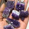 Natural Quartz Amethyst Geode Druzy Crystal Cluster Healing Decor Specimen