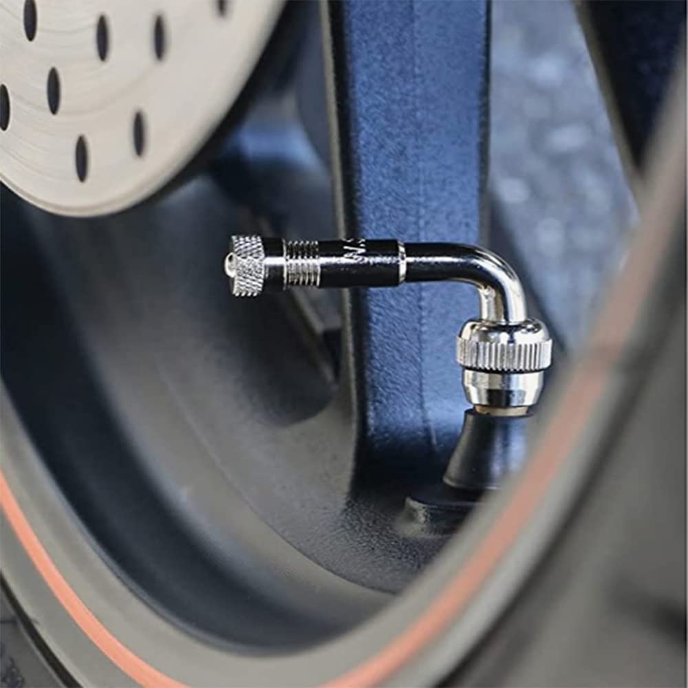 Motorcycle Air Pump, Tire Valve, Pack of 2, Valve Extension Tube, Motorcycle Air Valve,