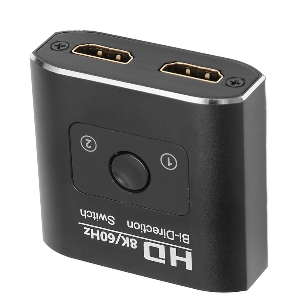 HD Multimedia Interface Switch 8K 60Hz Bidirectional 2 Ports 48Gbps High Speed Video Splitter for